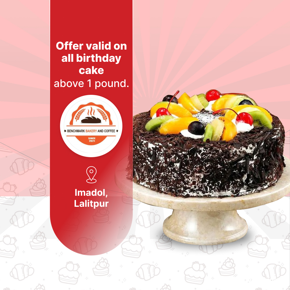 15% off on all birthday cake above 1 pound at Benchmark Bakery and Coffee